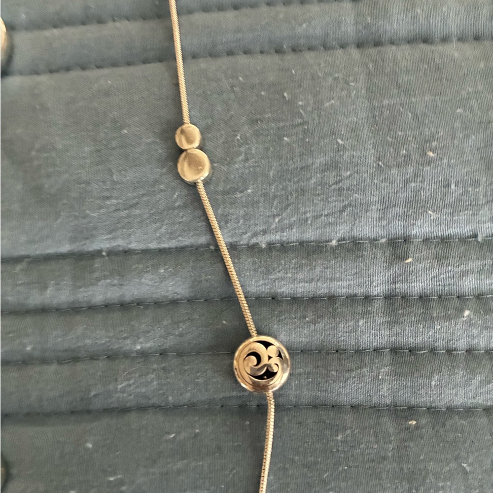 Brighton Silver Necklace with Circular Accents
